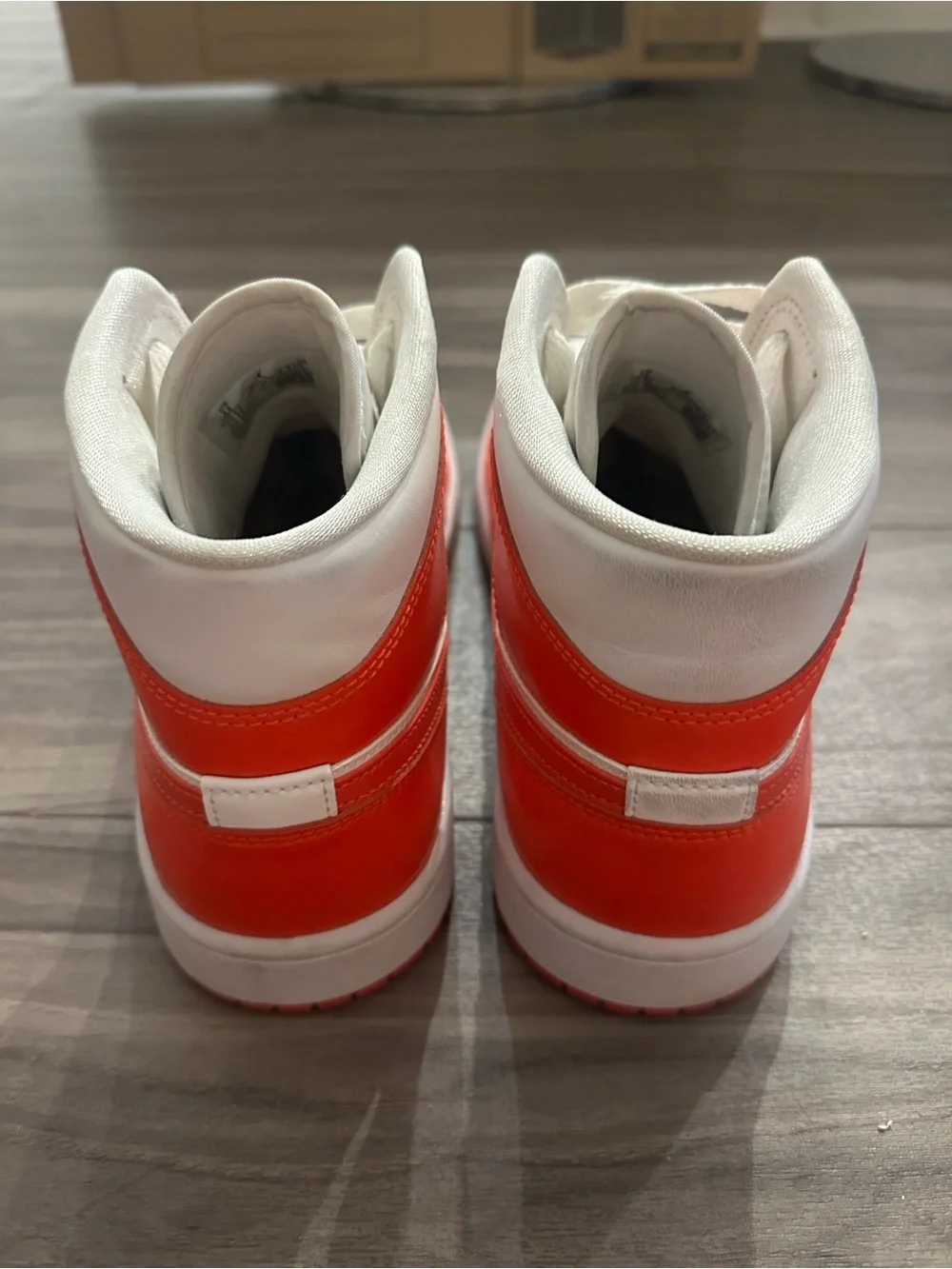 Jordan White with Red Accent Low-Top Sneakers - Picture 4 of 4